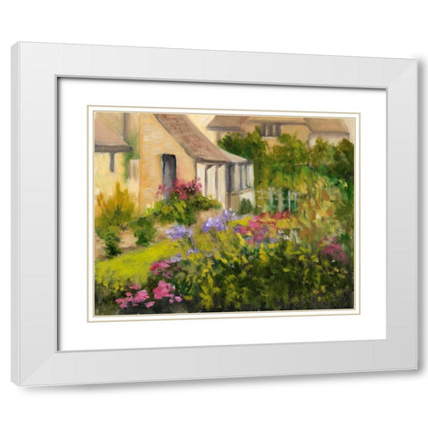 Cotswold Cottage II White Modern Wood Framed Art Print with Double Matting by Weber, Mary Jean