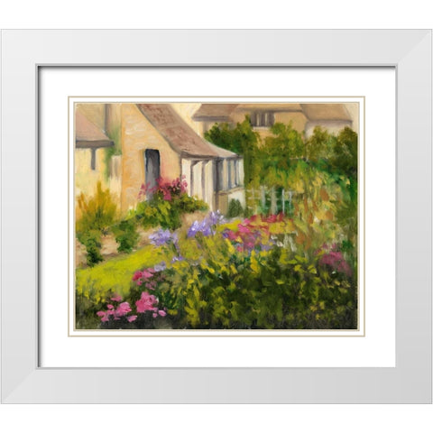 Cotswold Cottage II White Modern Wood Framed Art Print with Double Matting by Weber, Mary Jean
