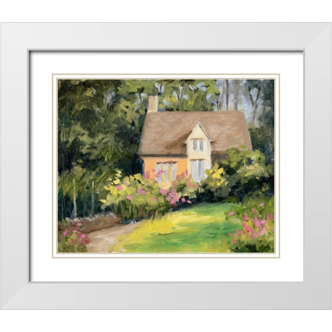 Cotswold Cottage III White Modern Wood Framed Art Print with Double Matting by Weber, Mary Jean
