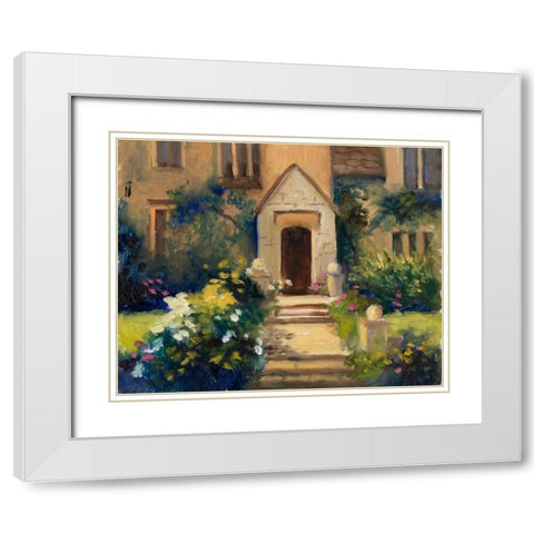 Cotswold Cottage VII White Modern Wood Framed Art Print with Double Matting by Weber, Mary Jean