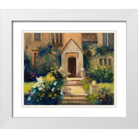 Cotswold Cottage VII White Modern Wood Framed Art Print with Double Matting by Weber, Mary Jean