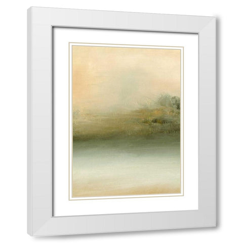 Spring Tree I White Modern Wood Framed Art Print with Double Matting by Gordon, Sharon