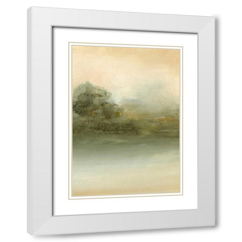 Spring Tree II White Modern Wood Framed Art Print with Double Matting by Gordon, Sharon