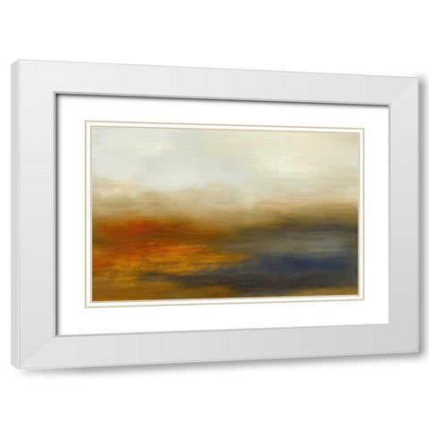 Fiery II White Modern Wood Framed Art Print with Double Matting by Gordan, Sharon