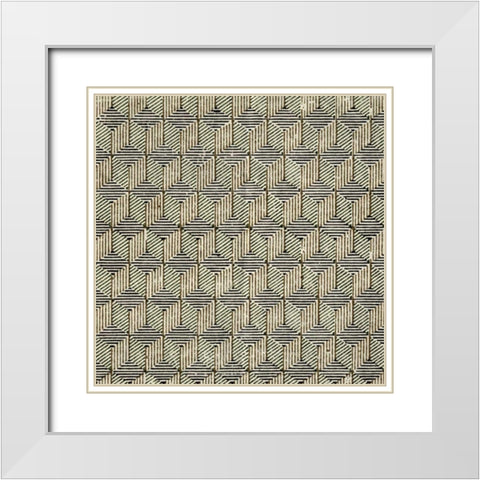 Vintage Patternbook II White Modern Wood Framed Art Print with Double Matting by Vision Studio
