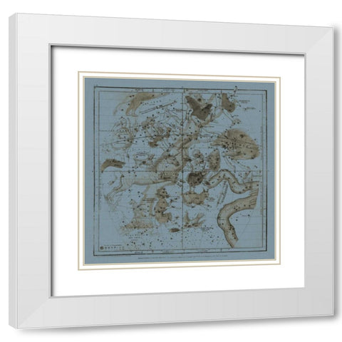 Zodiac II White Modern Wood Framed Art Print with Double Matting by Evans, W.G.