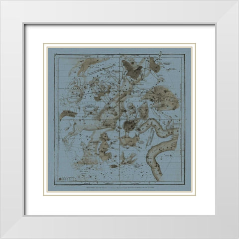 Zodiac II White Modern Wood Framed Art Print with Double Matting by Evans, W.G.