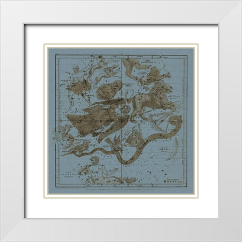 Zodiac III White Modern Wood Framed Art Print with Double Matting by Evans, W.G.