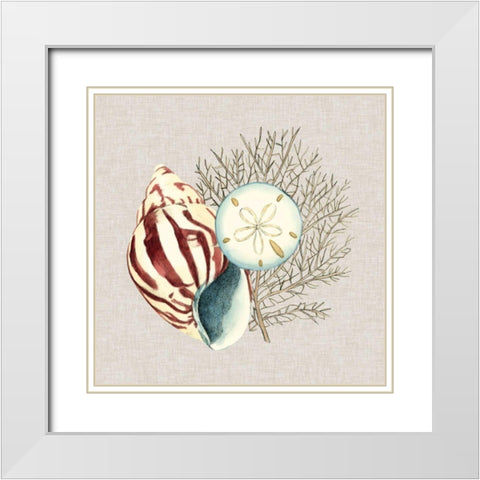 By the Seashore III White Modern Wood Framed Art Print with Double Matting by Meagher, Megan