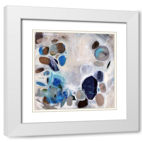 Opals Treasure White Modern Wood Framed Art Print with Double Matting by Maas, Jodi