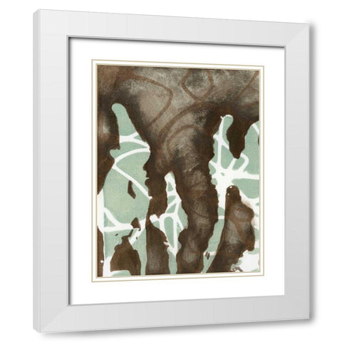 Silhouette Reversal I White Modern Wood Framed Art Print with Double Matting by Goldberger, Jennifer