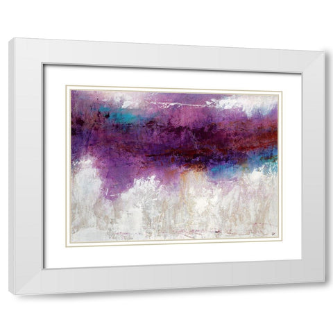 Reach I White Modern Wood Framed Art Print with Double Matting by Schicker, Joshua