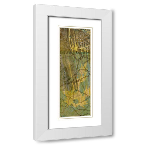 Safari Abstract I White Modern Wood Framed Art Print with Double Matting by Goldberger, Jennifer