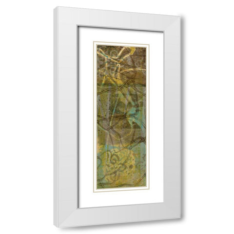 Safari Abstract II White Modern Wood Framed Art Print with Double Matting by Goldberger, Jennifer