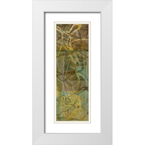 Safari Abstract II White Modern Wood Framed Art Print with Double Matting by Goldberger, Jennifer