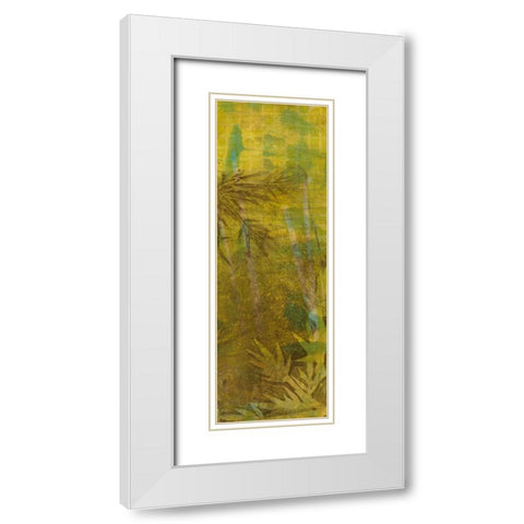 Bamboo Press II White Modern Wood Framed Art Print with Double Matting by Goldberger, Jennifer