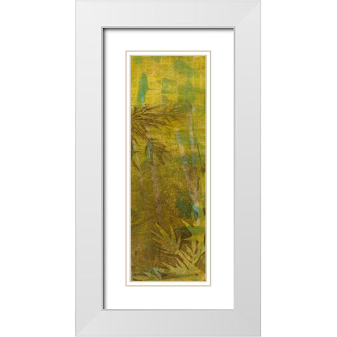 Bamboo Press II White Modern Wood Framed Art Print with Double Matting by Goldberger, Jennifer