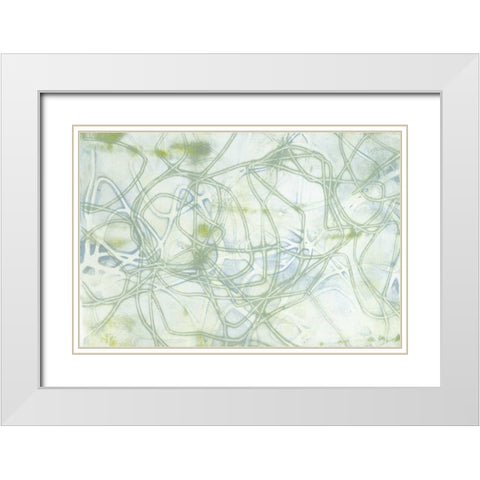 String Theory III White Modern Wood Framed Art Print with Double Matting by Goldberger, Jennifer