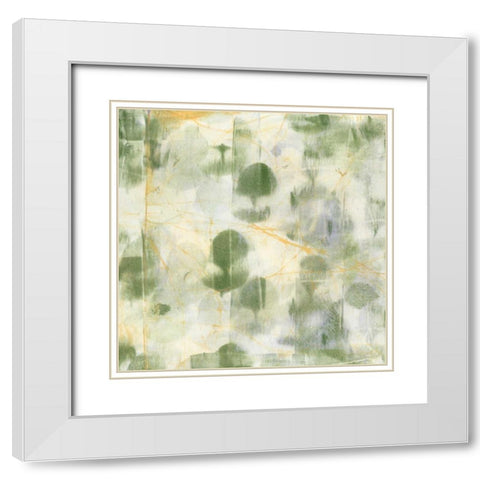 Clover I White Modern Wood Framed Art Print with Double Matting by Goldberger, Jennifer