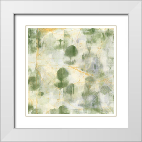 Clover I White Modern Wood Framed Art Print with Double Matting by Goldberger, Jennifer