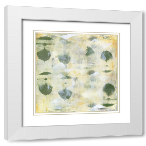 Clover II White Modern Wood Framed Art Print with Double Matting by Goldberger, Jennifer