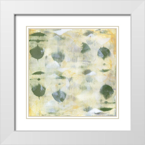 Clover II White Modern Wood Framed Art Print with Double Matting by Goldberger, Jennifer