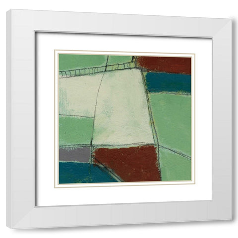 Deconstructed II White Modern Wood Framed Art Print with Double Matting by Goldberger, Jennifer