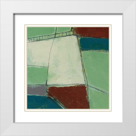 Deconstructed II White Modern Wood Framed Art Print with Double Matting by Goldberger, Jennifer