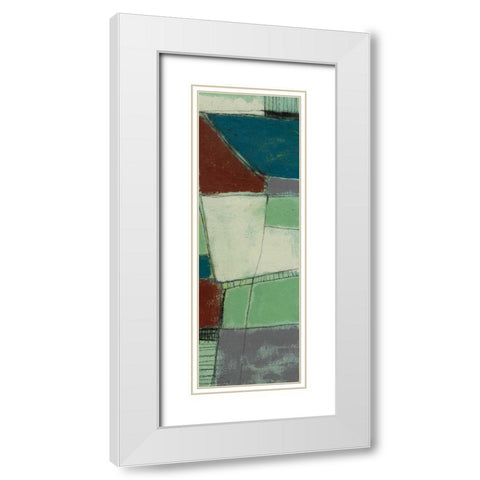 Deconstructed III White Modern Wood Framed Art Print with Double Matting by Goldberger, Jennifer