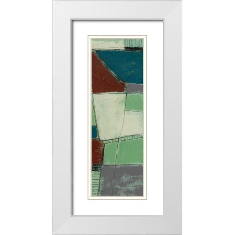 Deconstructed III White Modern Wood Framed Art Print with Double Matting by Goldberger, Jennifer