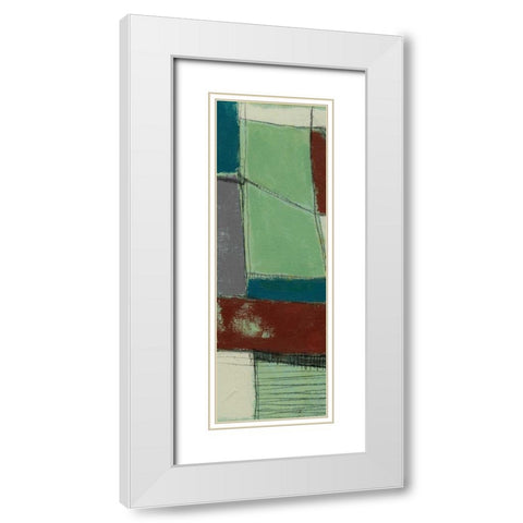 Deconstructed IV White Modern Wood Framed Art Print with Double Matting by Goldberger, Jennifer