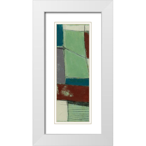 Deconstructed IV White Modern Wood Framed Art Print with Double Matting by Goldberger, Jennifer