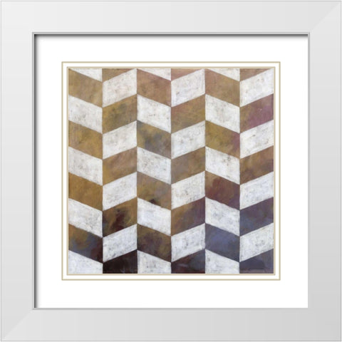 Royal Pattern IV White Modern Wood Framed Art Print with Double Matting by Meagher, Megan