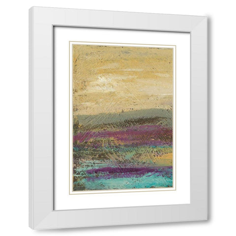 Desertscape I White Modern Wood Framed Art Print with Double Matting by Choate, Lisa