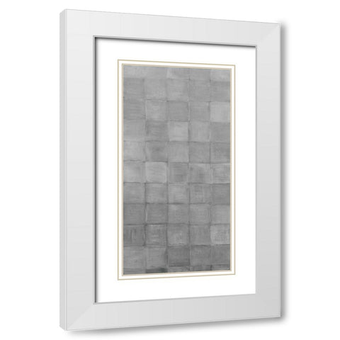 Non-Embellished Grey Scale I White Modern Wood Framed Art Print with Double Matting by Stramel, Renee W.