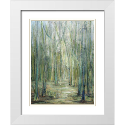 Crossroad I White Modern Wood Framed Art Print with Double Matting by Crawford, Beverly
