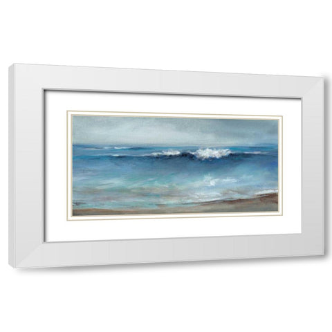 Coastal Breeze White Modern Wood Framed Art Print with Double Matting by Long, Christina