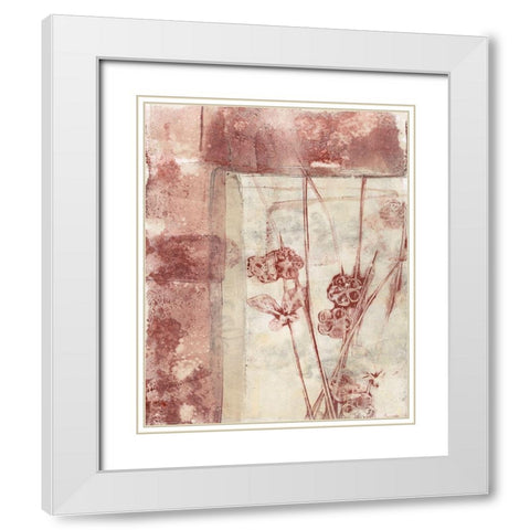 Framed Blossoms I White Modern Wood Framed Art Print with Double Matting by Goldberger, Jennifer