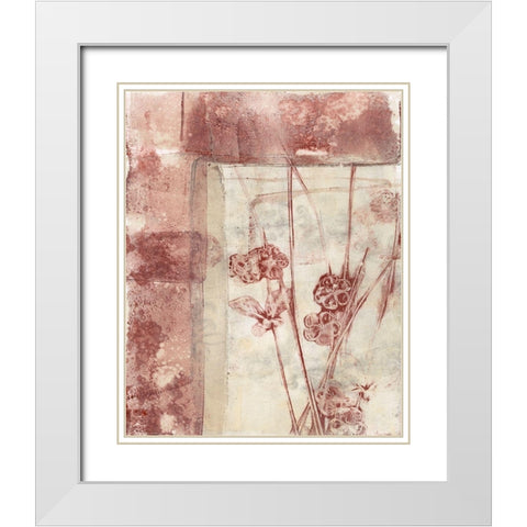 Framed Blossoms I White Modern Wood Framed Art Print with Double Matting by Goldberger, Jennifer