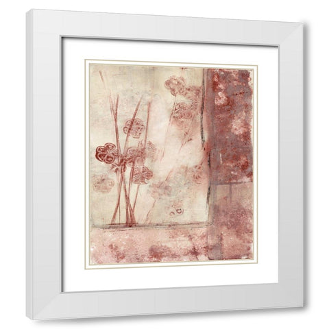 Framed Blossoms II White Modern Wood Framed Art Print with Double Matting by Goldberger, Jennifer