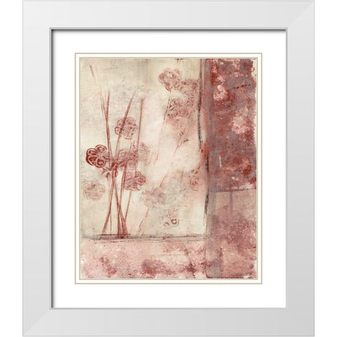 Framed Blossoms II White Modern Wood Framed Art Print with Double Matting by Goldberger, Jennifer