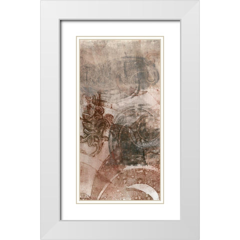 Layered Filigree I White Modern Wood Framed Art Print with Double Matting by Goldberger, Jennifer