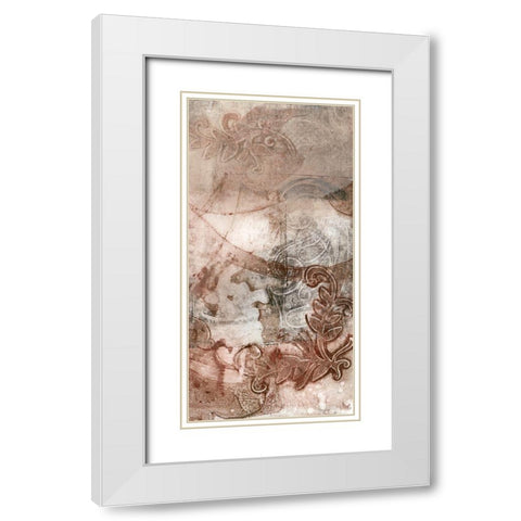 Layered Filigree II White Modern Wood Framed Art Print with Double Matting by Goldberger, Jennifer