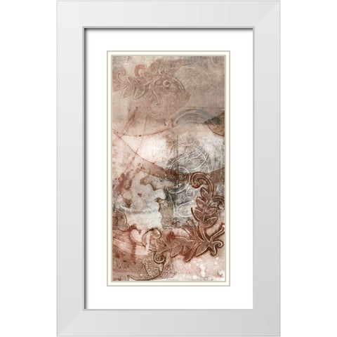 Layered Filigree II White Modern Wood Framed Art Print with Double Matting by Goldberger, Jennifer