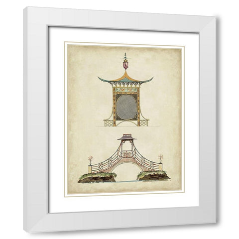 Garden Follies III White Modern Wood Framed Art Print with Double Matting by Vision Studio