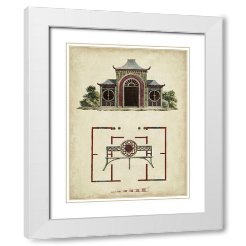 Garden Follies IV White Modern Wood Framed Art Print with Double Matting by Vision Studio