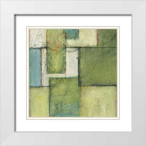 Green Space II White Modern Wood Framed Art Print with Double Matting by Crawford, Beverly