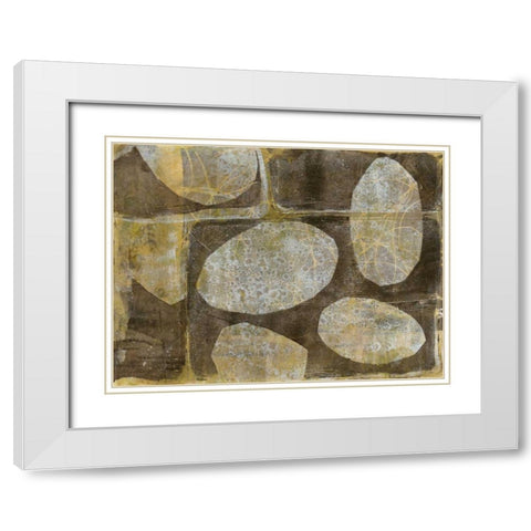 River Rock I White Modern Wood Framed Art Print with Double Matting by Goldberger, Jennifer