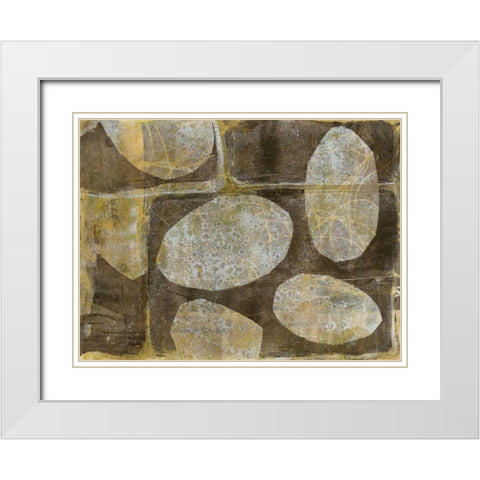 River Rock I White Modern Wood Framed Art Print with Double Matting by Goldberger, Jennifer