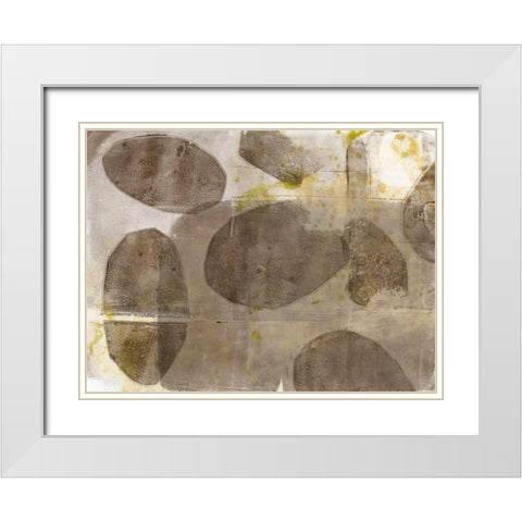 River Rock II White Modern Wood Framed Art Print with Double Matting by Goldberger, Jennifer